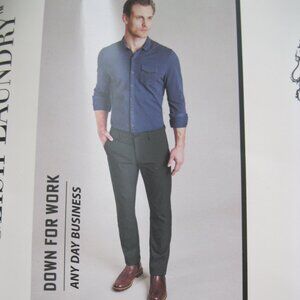 English Laundry Men's straight fit Flat Front Chino Pants blue 36x29/34x34(Tags)
